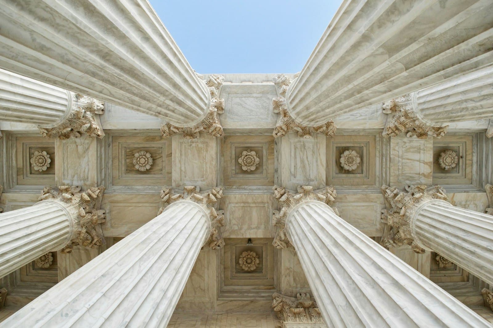 Stone columns of a public building